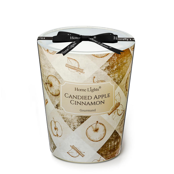 Vela de soja manzana acaramelada y canela HomeLights, 190 g