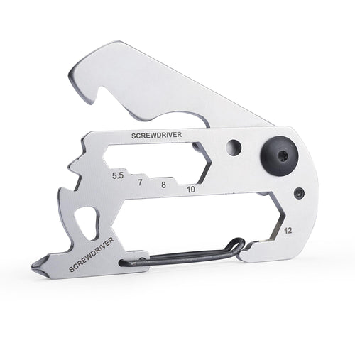 10in1 Stainless Steel EDC Card Multitool for Survival Camping & Climbing