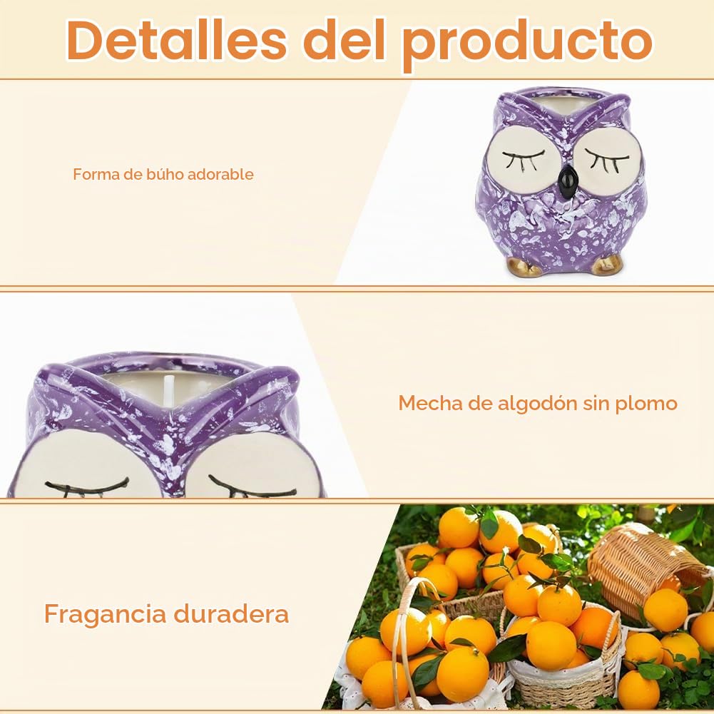 Vela perfumada de naranja dulce Lovely Owl