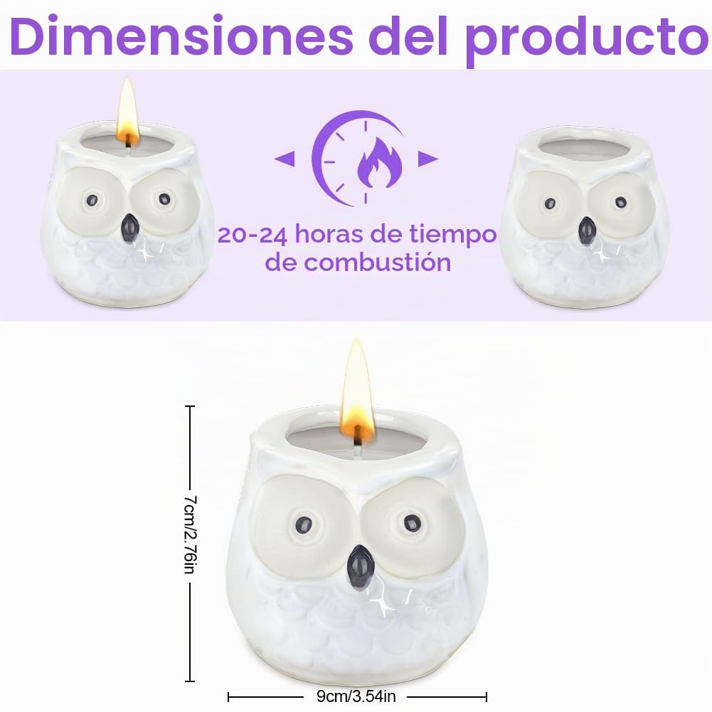 Vela perfumada blanca Lovely Owl
