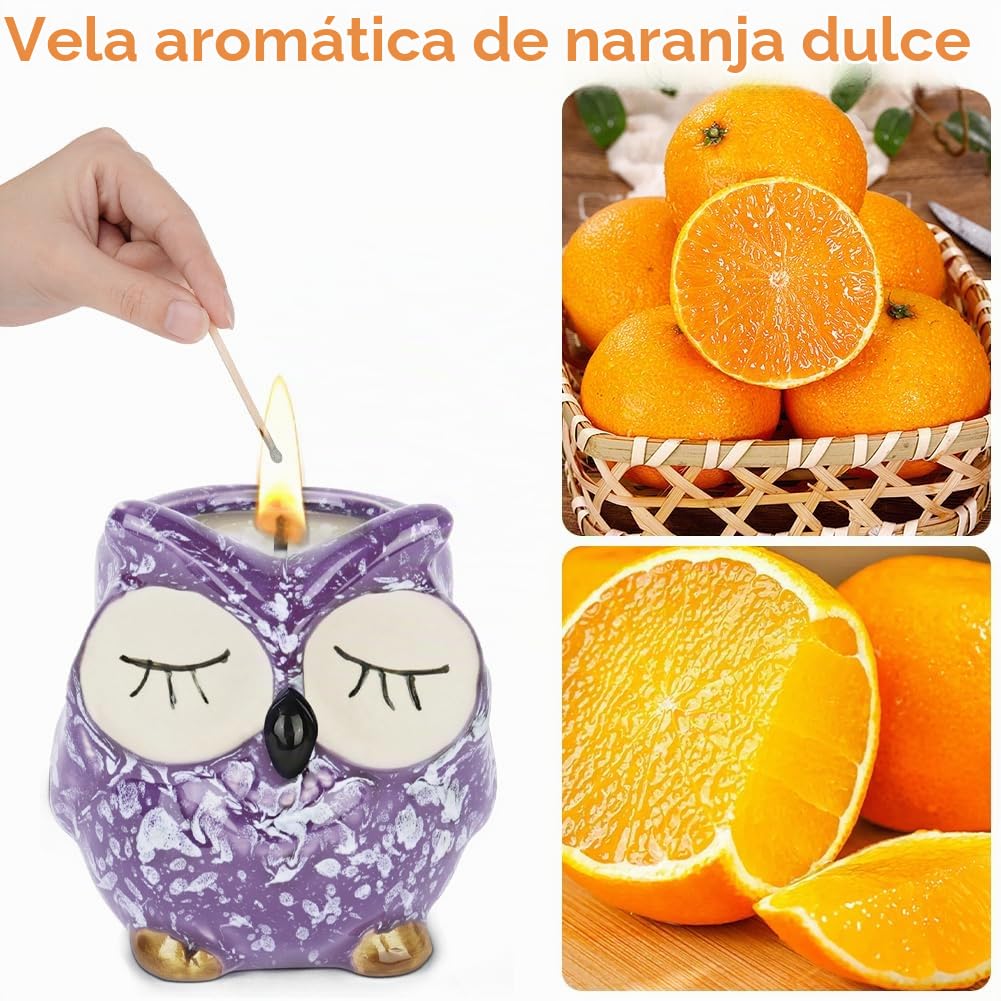 Vela perfumada de naranja dulce Lovely Owl