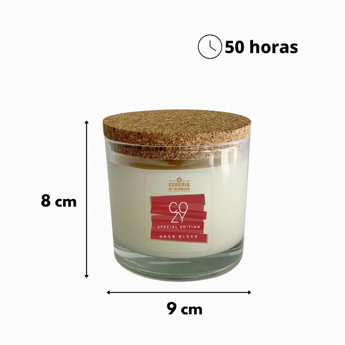 Vela vegetal naranja y canela Cereria di Giorgio, 210 g