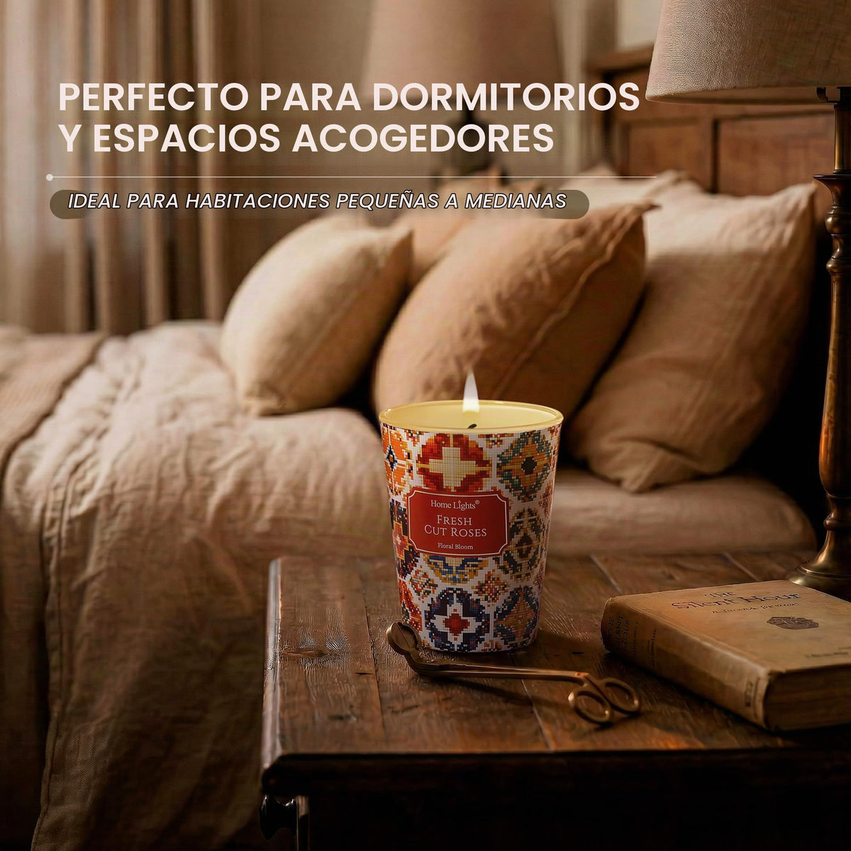 Vela de soja rosas frescas HomeLights, 190 g