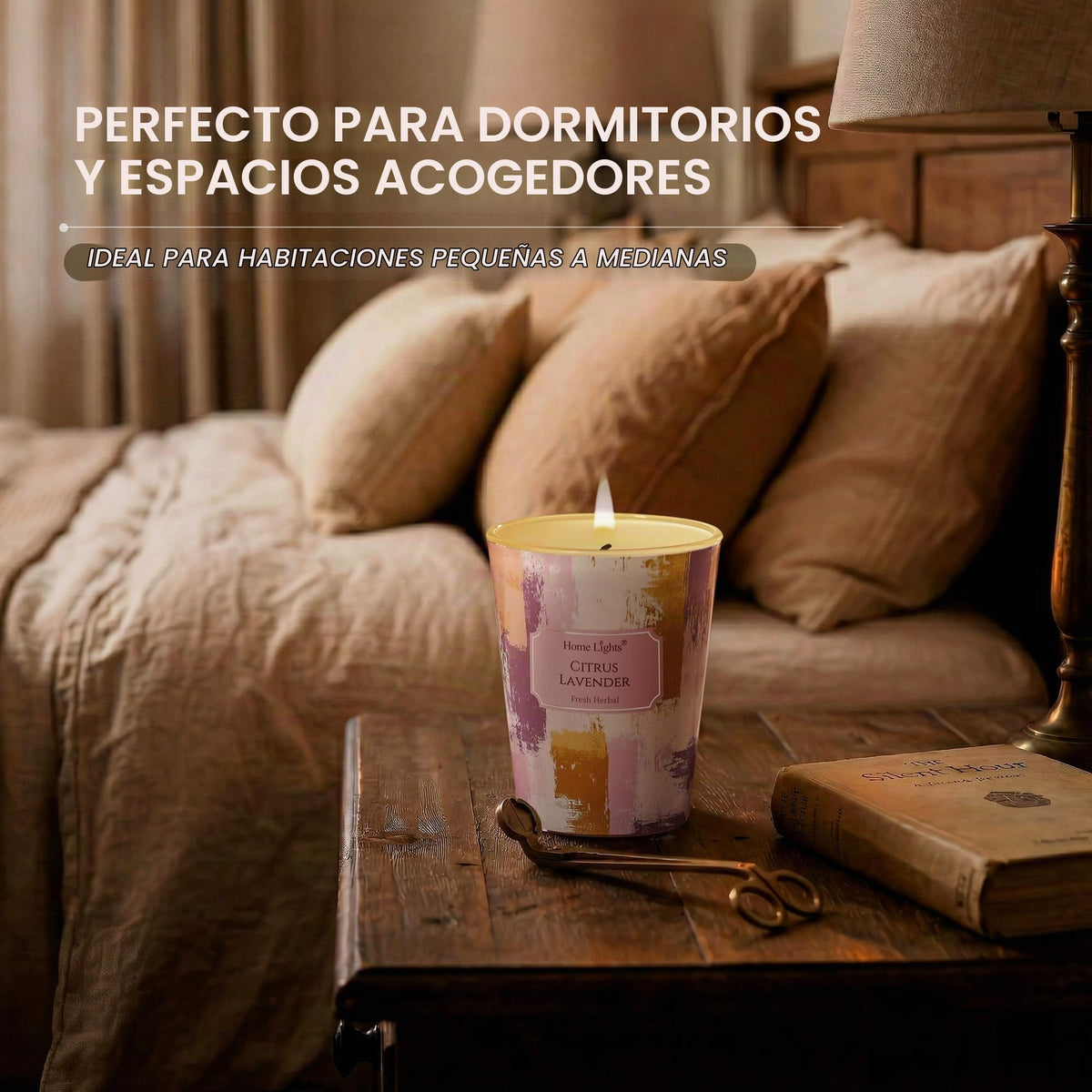 Vela de soja cítricos y lavanda HomeLights, 190 g