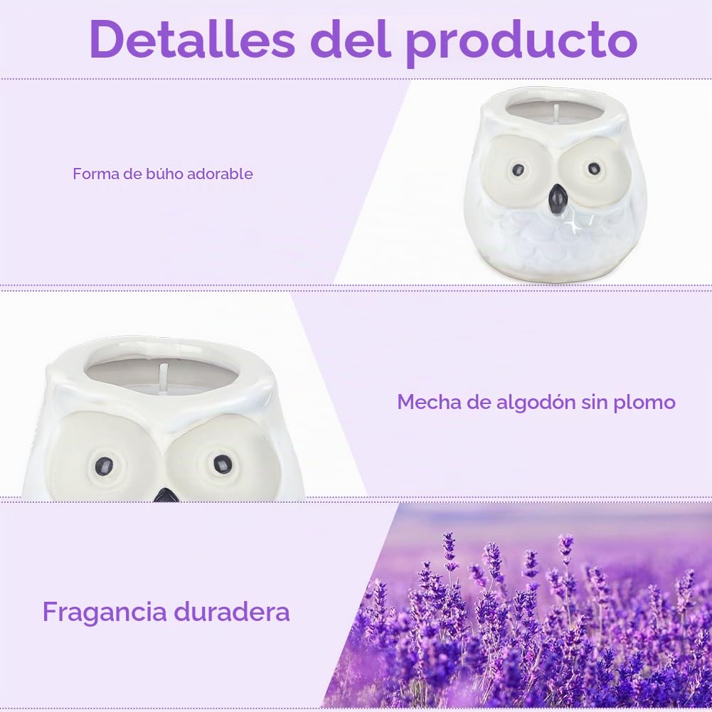 Vela perfumada blanca Lovely Owl