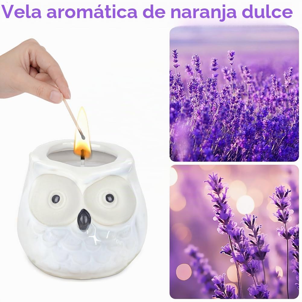 Vela perfumada blanca Lovely Owl