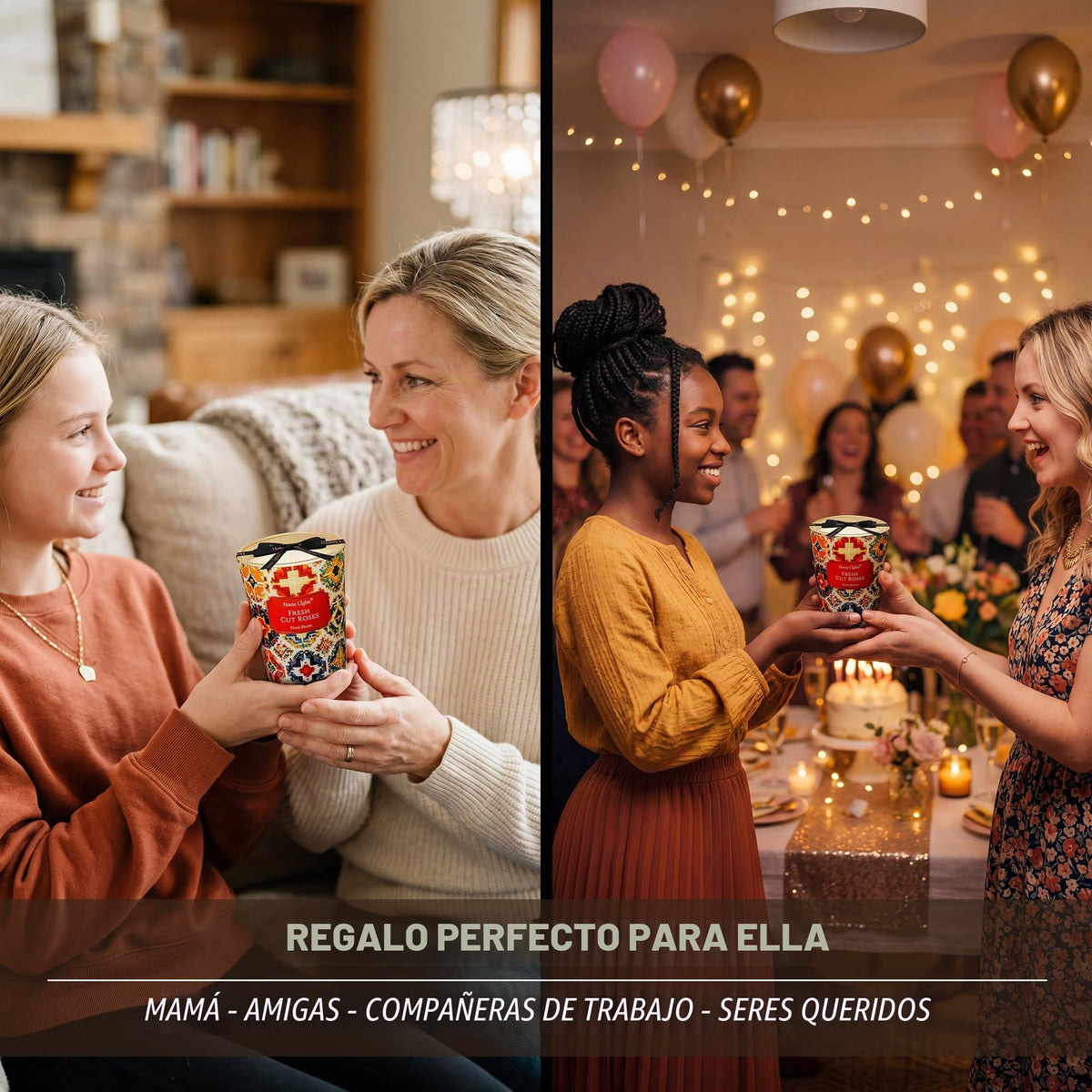 Vela de soja rosas frescas HomeLights, 190 g