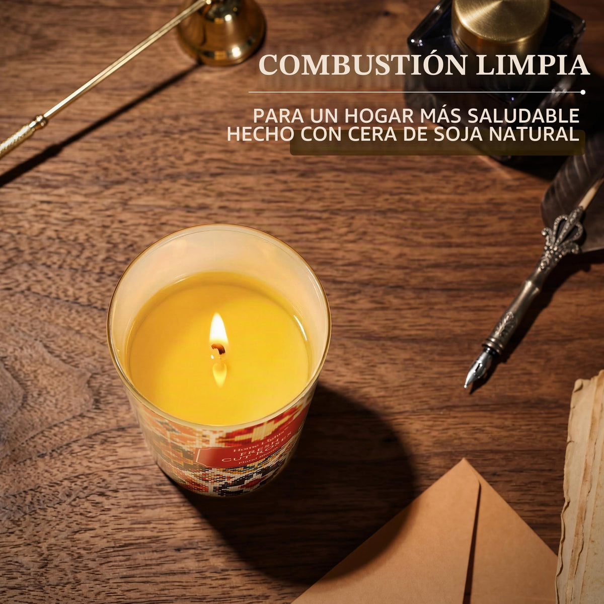 Vela de soja rosas frescas HomeLights, 190 g